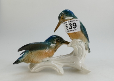 Appraisal: Karl Ens bird figure of two kingfishers model