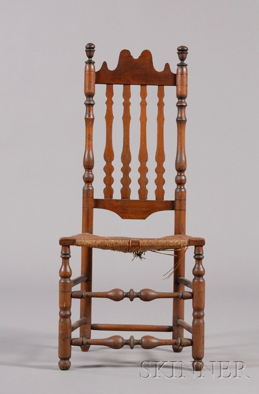 Appraisal: Maple and Ash Bannister-back Side Chair New England th century