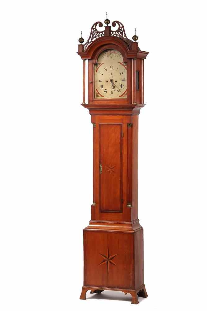 Appraisal: TALL CASE CLOCK - Circa Solid Cherry Case Tall Clock