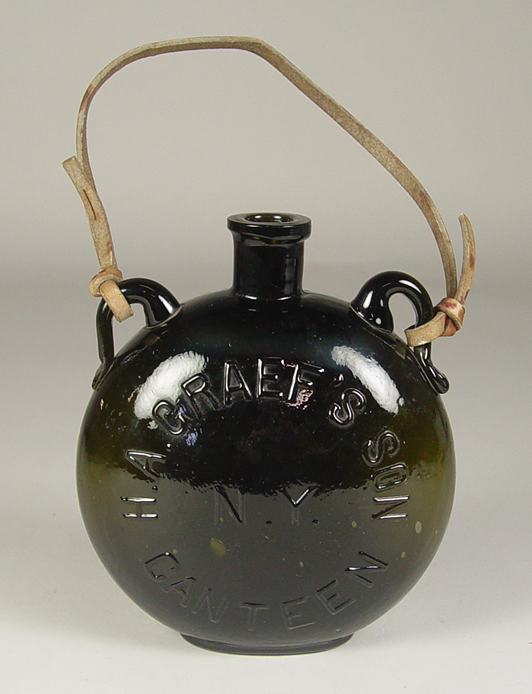 Appraisal: HA Graef's Son New York Glass Canteen Circa 's -