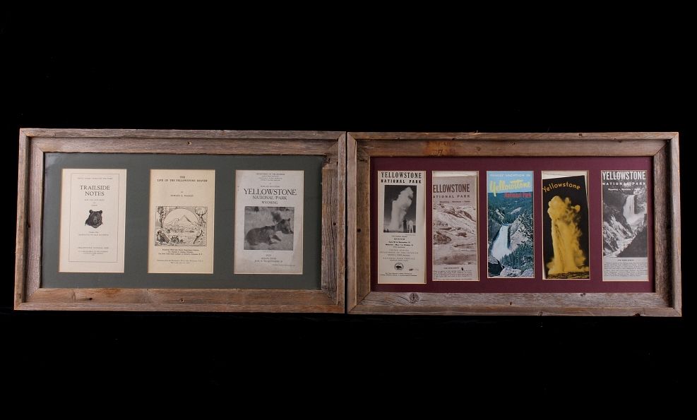 Appraisal: Yellowstone National Park Framed Ephemera For your consideration are these