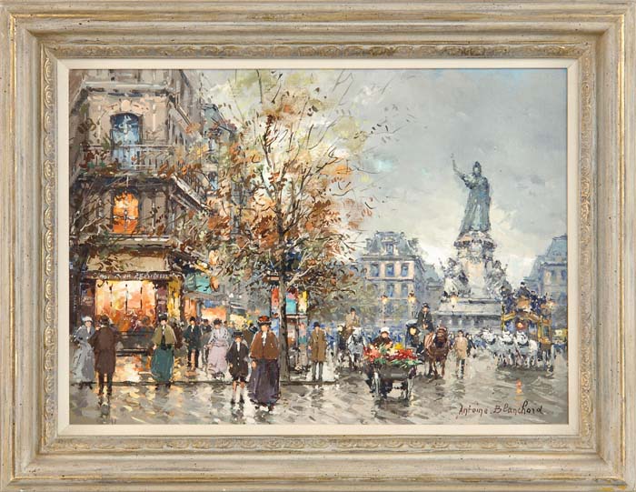 Appraisal: ANTOINE BLANCHARD French - PLACE DE LA REPUBLIQUE PARIS Oil