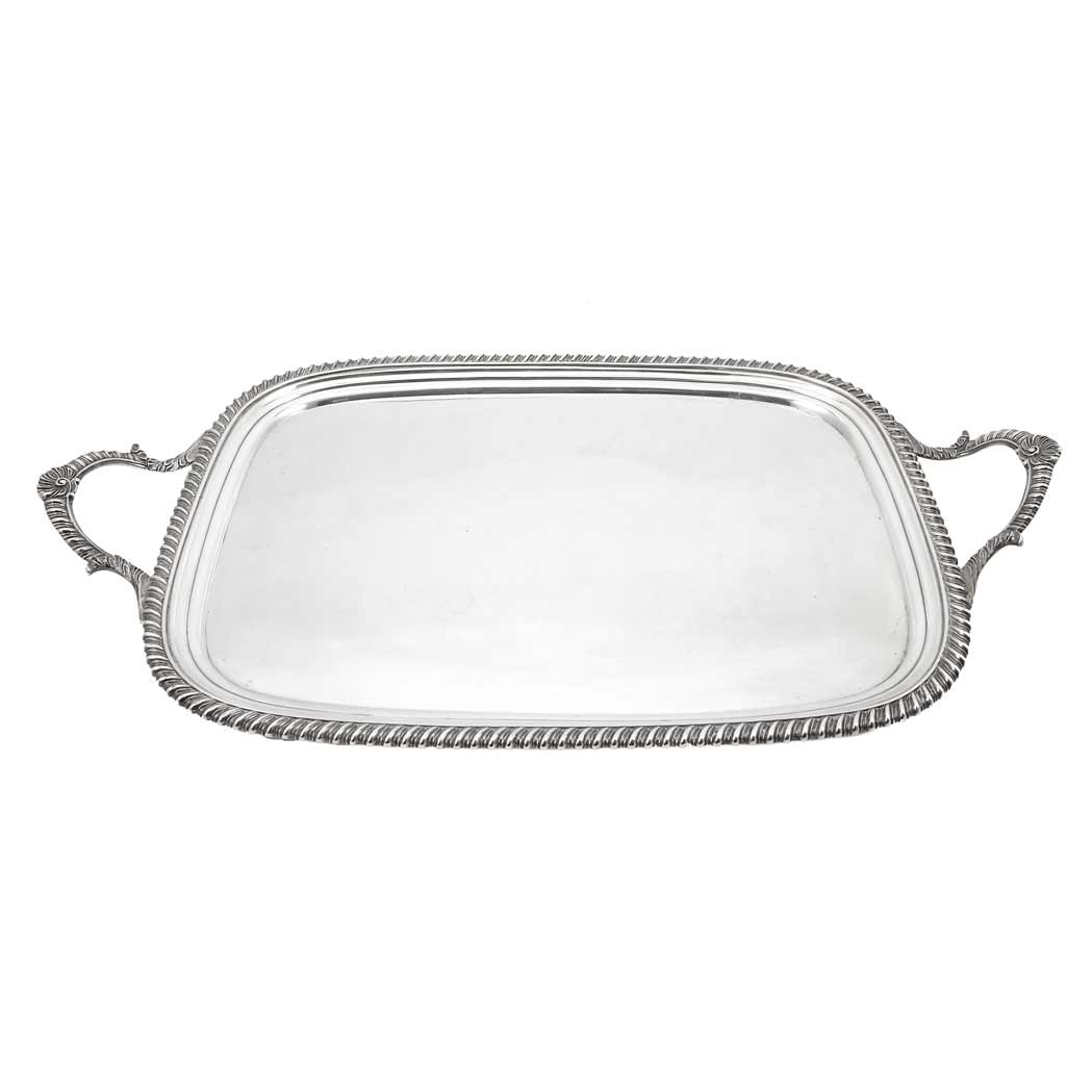 Appraisal: George III Silver Tray Maker's mark W B London circa