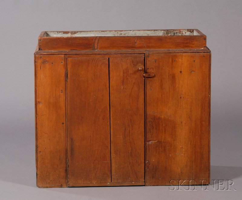 Appraisal: Small Pine Dry Sink probably New England early th century