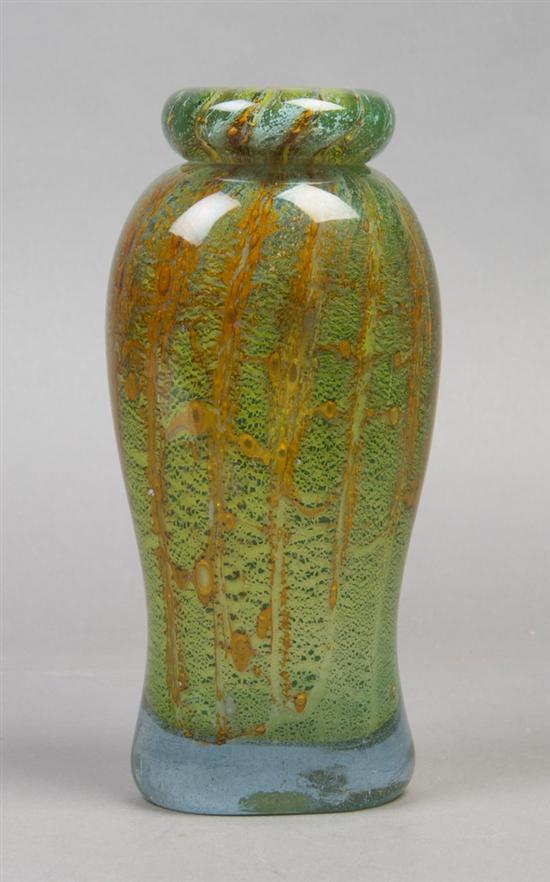 Appraisal: A Contemporary Cased Glass Vase Height inches