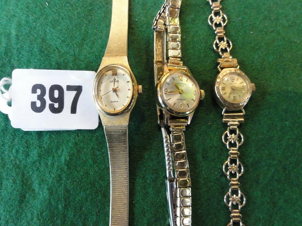 Appraisal: Three various ladies wrist watches by Lorus Wintergartens etc