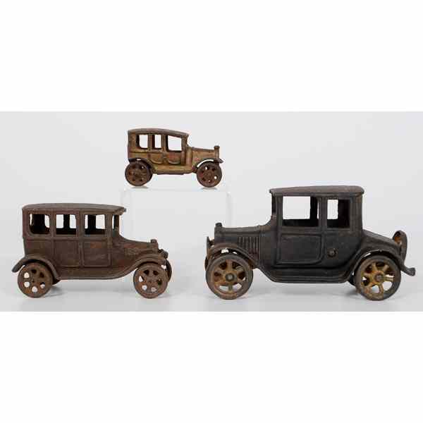 Appraisal: Cast Iron Model A Cars early th century a group