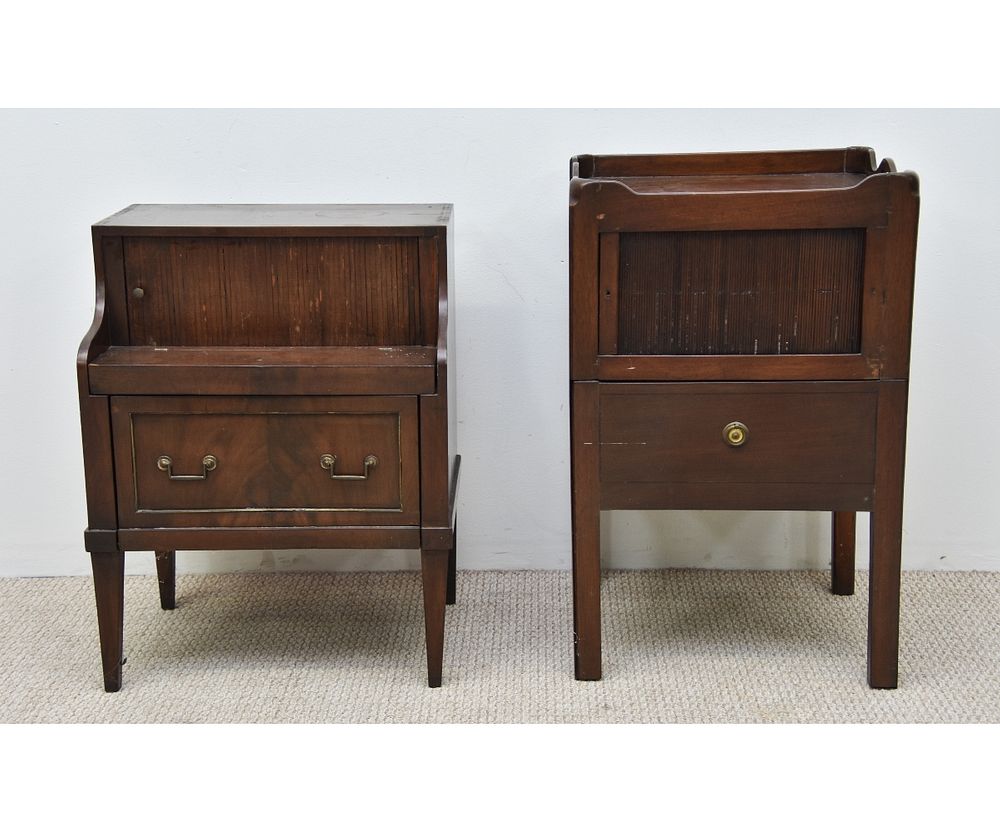 Appraisal: Two English Regency Night Tables Two English Regency mahogany night