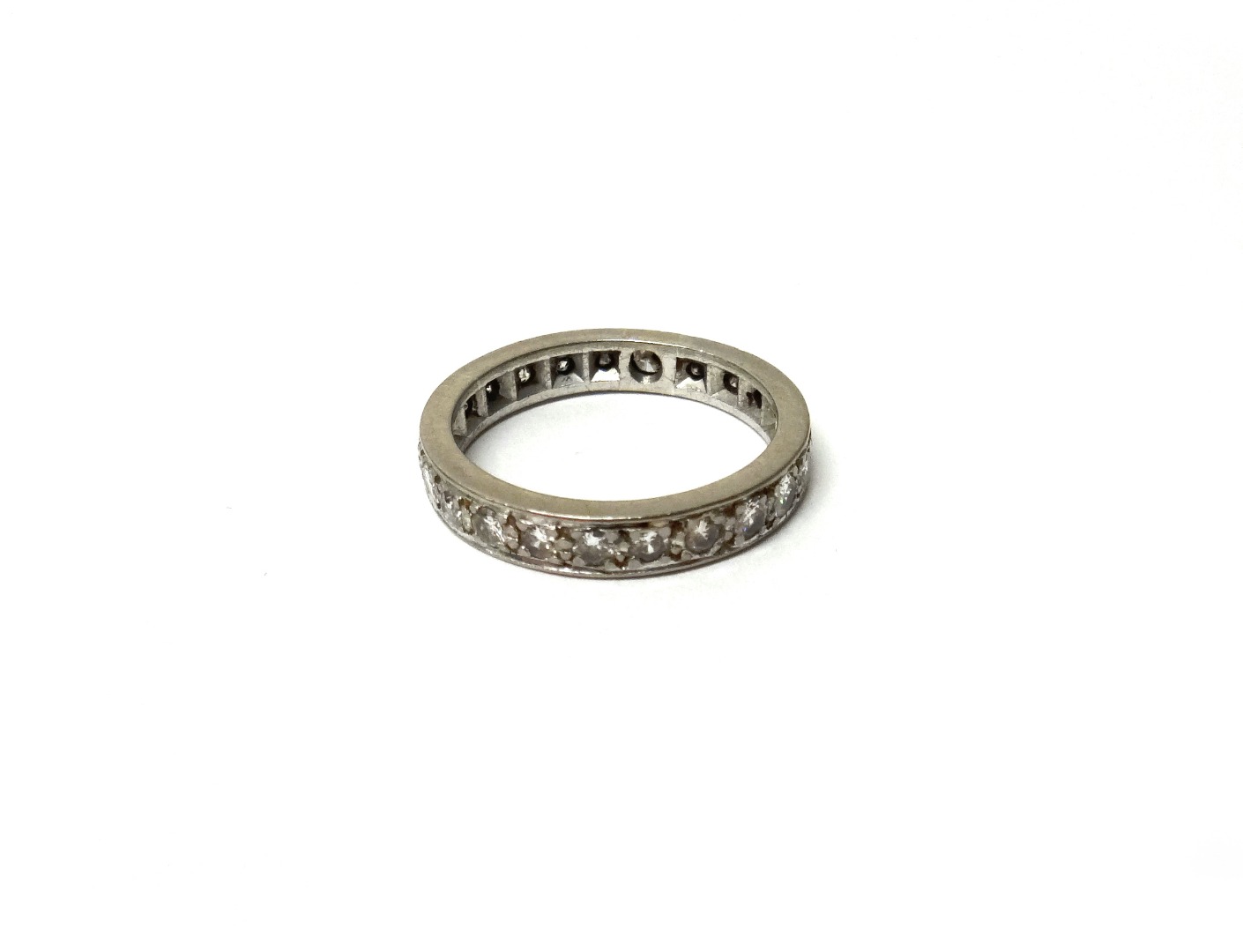 Appraisal: A diamond set full eternity ring mounted with circular cut