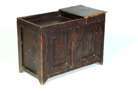 Appraisal: CHILD SIZE DRY SINK American th century poplar Old dark