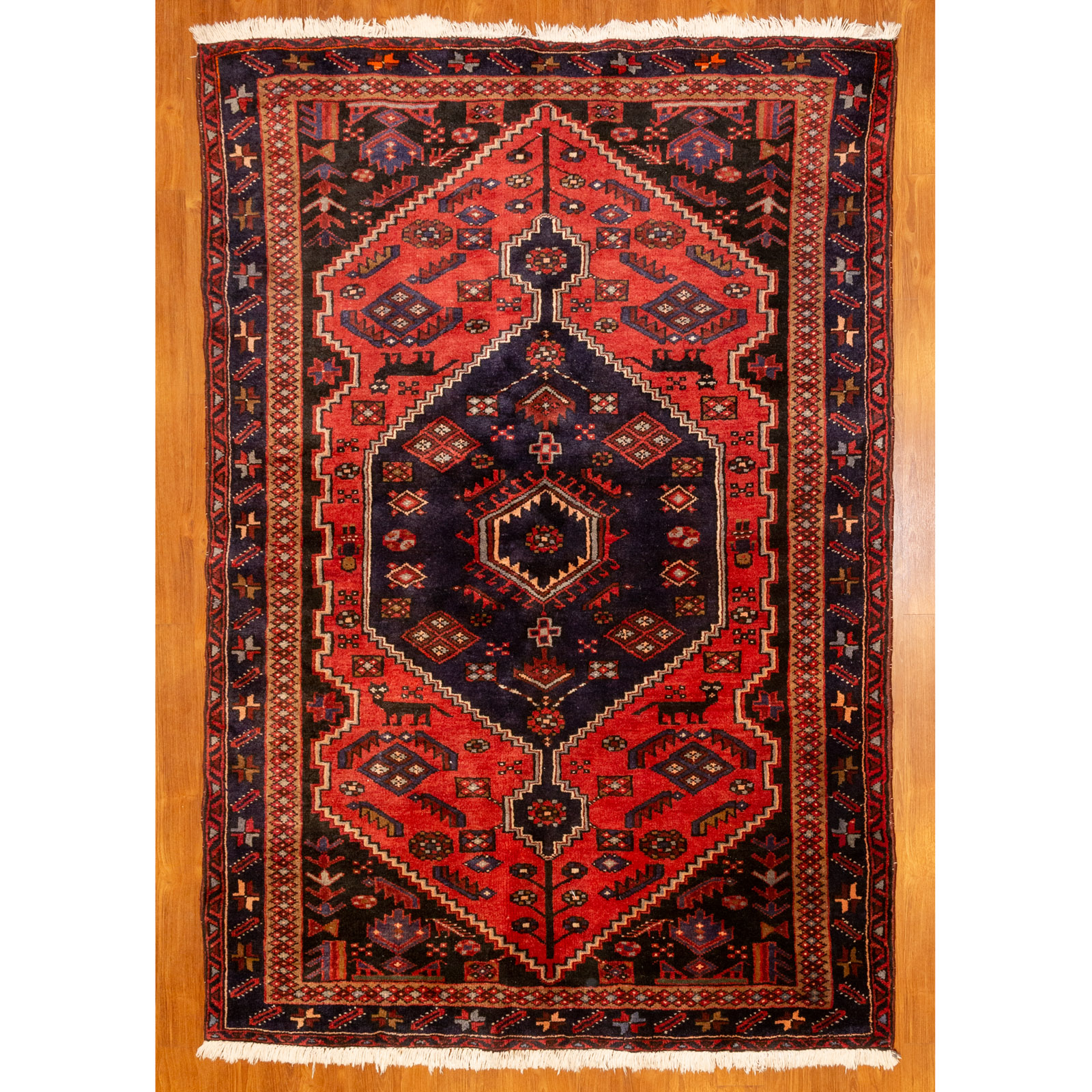 Appraisal: HAMADAN RUG PERSIA X Fourth quarter- th century hand-knotted wool