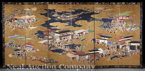 Appraisal: Japanese School late Edo Meiji Period th c Scenes of