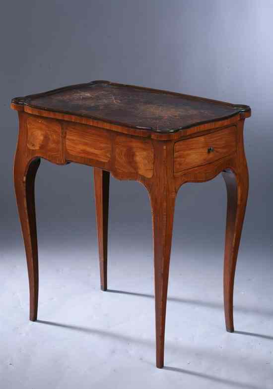 Appraisal: LOUIS XV STYLE KINGWOOD AND ROSEWOOD INLAID SIDE TABLE th