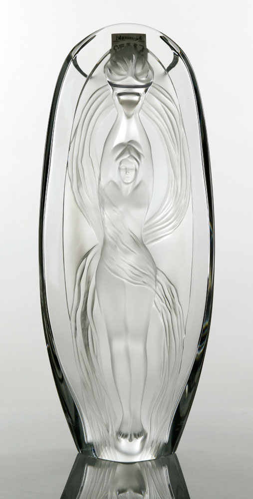 Appraisal: - Lalique Eroica Vase Lalique Eroica vase glass dated h