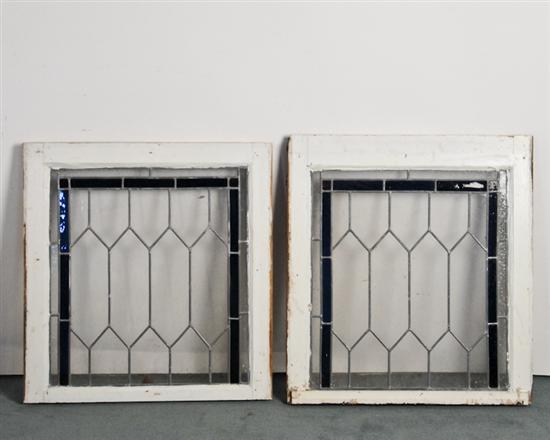 Appraisal: Two L th E th C Stained and Leaded Glass