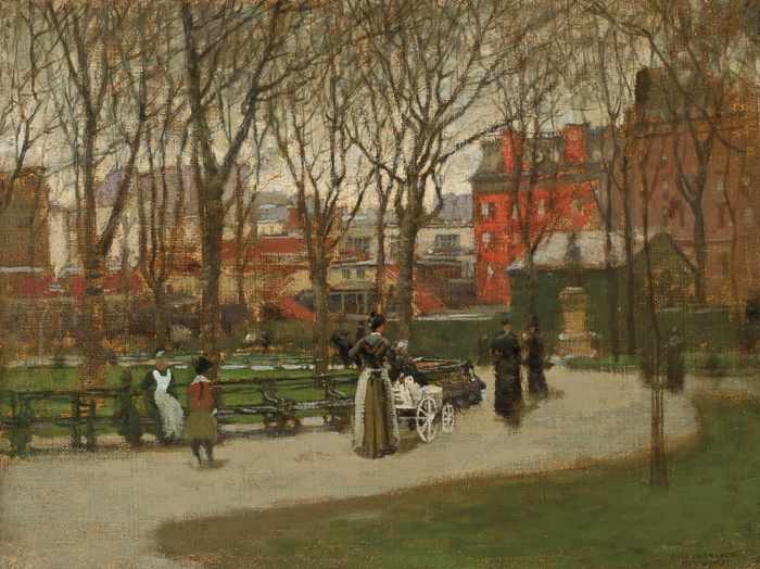 Appraisal: PAUL CORNOYER American - A Park in New York oil