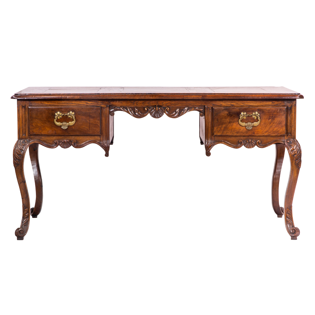 Appraisal: A LOUIS XV STYLE FRUITWOOD WRITING TABLE A Louis XV