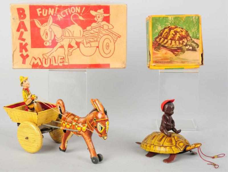 Appraisal: Lot of Tin Litho Wind-Up Toys Working Includes one German