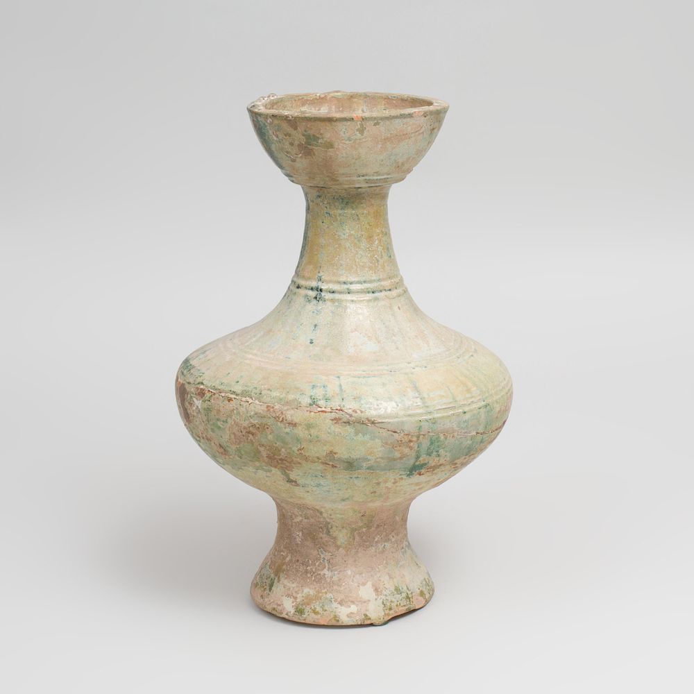 Appraisal: Chinese Han Style Pottery Vase x in diam Condition Restored