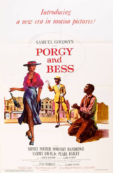 Appraisal: Porgy and Bess Columbia one-sheet condition A folded x in