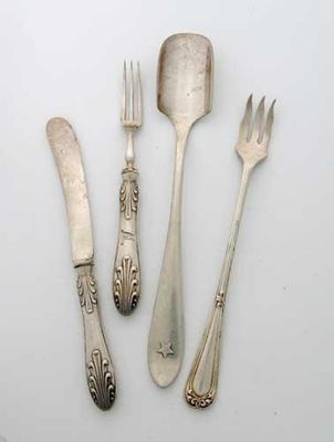 Appraisal: White Star Line Four early th century plated items of