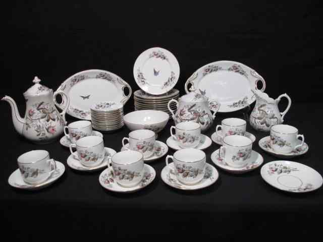 Appraisal: Floral porcelain china tea set Includes pieces total Includes -