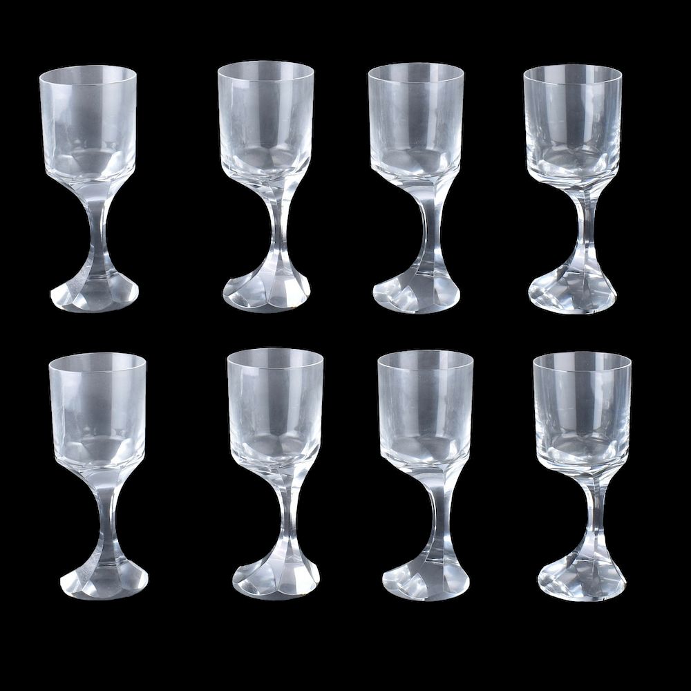 Appraisal: Eight Baccarat Narcisse Water Goblets Eight Baccarat Narcisse Water Goblets