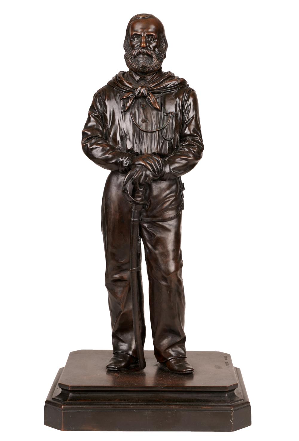 Appraisal: ANTONIO PANDIANI - MAN WITH SWORDbronze with brown patination on