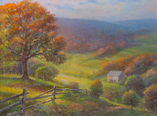 Appraisal: Samuel Kessner Dutch American - The Gorge Califon NJ Oil