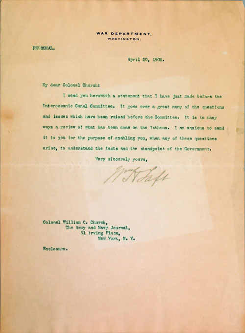 Appraisal: Three William Howard Taft signed typed documents dated April September