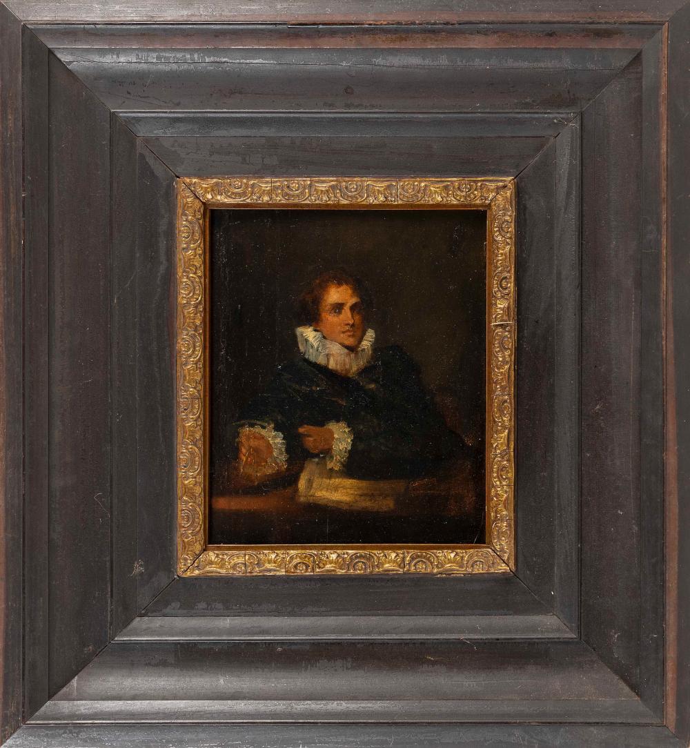 Appraisal: ENGLISH SCHOOL TH TH CENTURY PORTRAIT OF A GENTLEMAN OIL