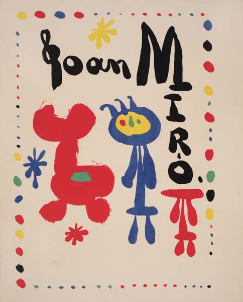 Appraisal: JOAN MIR Galerie Maeght Exhibition Color lithograph poster x mm