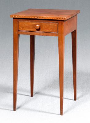 Appraisal: Federal style inlaid cherry table top with inlaid barberpole edge