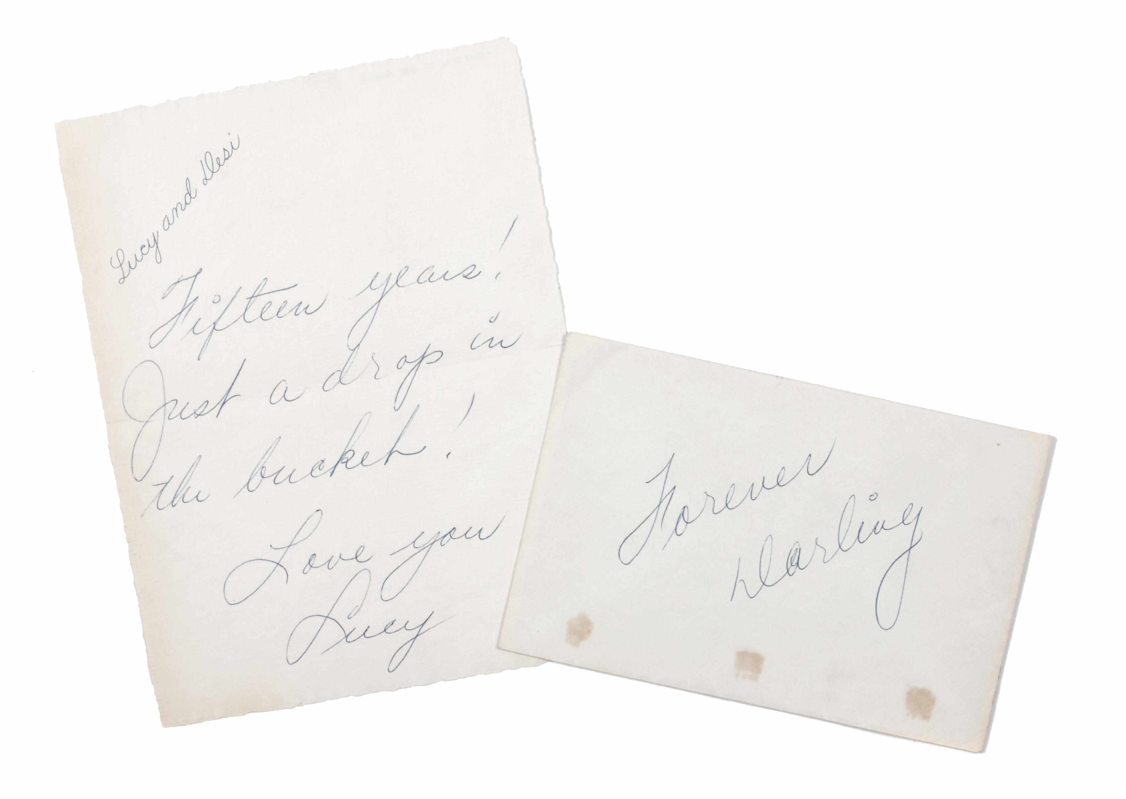 Appraisal: BALL LUCILLE Autograph Letters Signed ''Lucy'' and ''Lucille Ball'' pp