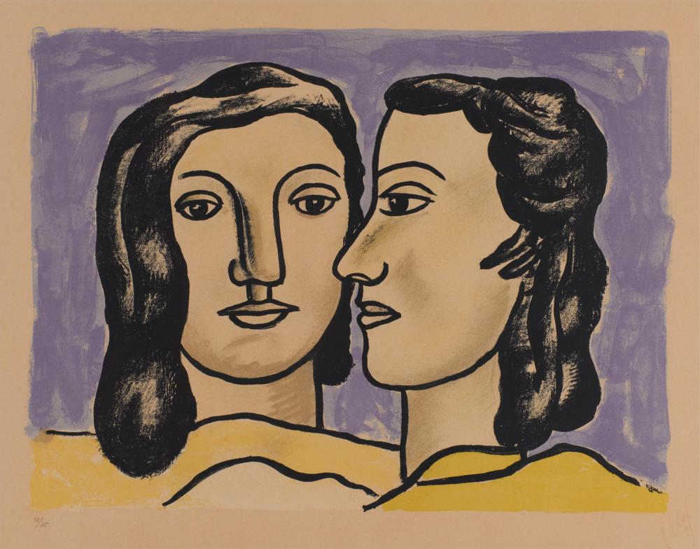 Appraisal: FERNAND LEGER French - Les Deux Visages lithograph numbered lower