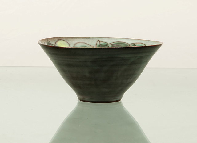 Appraisal: Tessa Fuchs British - Bowldecorated with pearsimpressed potter's seal cm