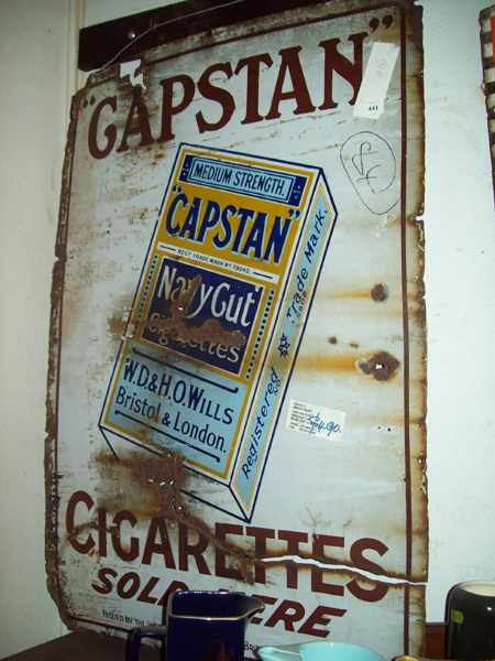 Appraisal: AN ANTIQUE CAPSTAN CIGARETTES ENAMEL SIGN