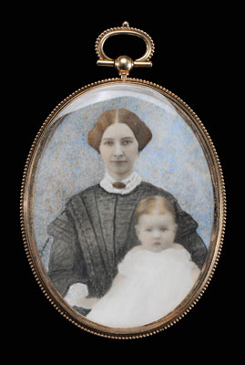 Appraisal: British or American School th century Miniature Portrait of Mother