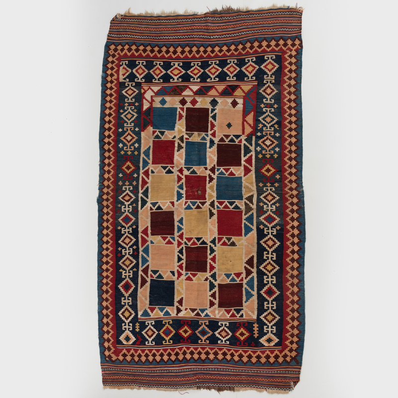 Appraisal: Kilim Rug Approximately ft in x Condition Minor tears holes