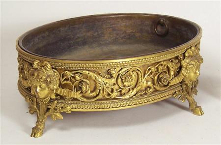 Appraisal: A late th century French gilt brass jardini re of