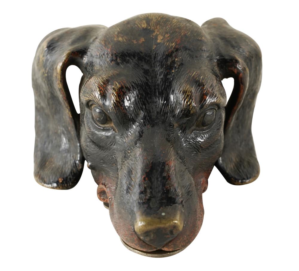 Appraisal: PATINATED METAL DOG-FORM LETTER CLIPunmarked Provenance The Estate of Barry