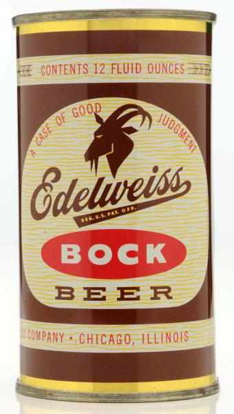 Appraisal: Edelweiss Bock Flat Top Beer Can - Clean all around