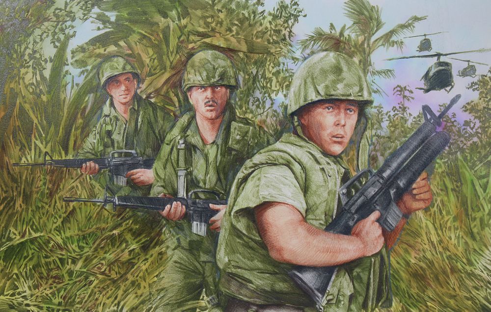 Appraisal: Paul Chris Calle Vietnam War Original Paul Calle - and