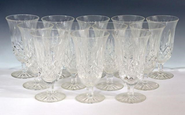 Appraisal: lot of Waterford Lismore cut crystal stemmed iced tea glasses