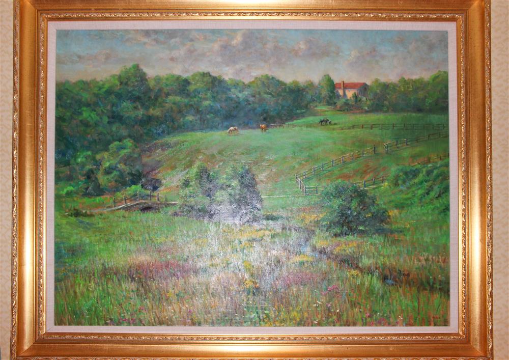 Appraisal: MARK HILES AMERICAN TH ST CENTURY LANDSCAPE Oil on canvas