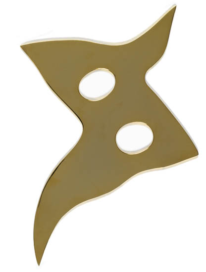 Appraisal: JEAN ARP Masque Oiseau Gold and nickel-plated brass multiple x