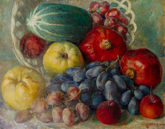 Appraisal: Sale Lot Maurice Grosser American - Still Life with Pomegranates