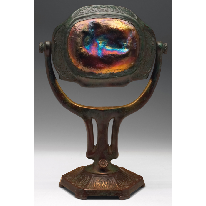 Appraisal: Exceptional Tiffany Studios table lamp bronze base in the Zodiac