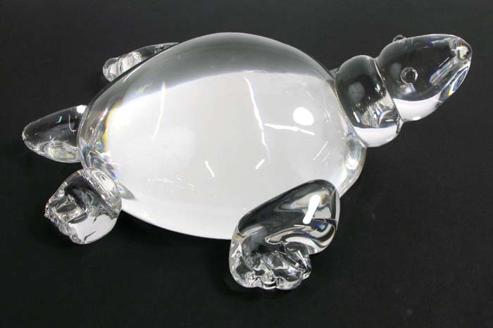 Appraisal: STEUBEN TURTLE in clear glass fire polished head raised having