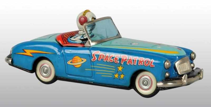 Appraisal: Tin Space Patrol Car Friction Toy Description Japanese Working Scarce